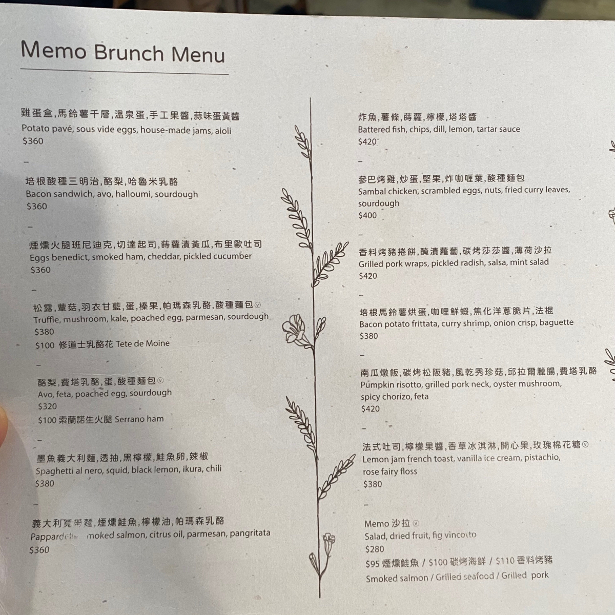 memo café のメニューの写真： by小羊的食記 JFGT 