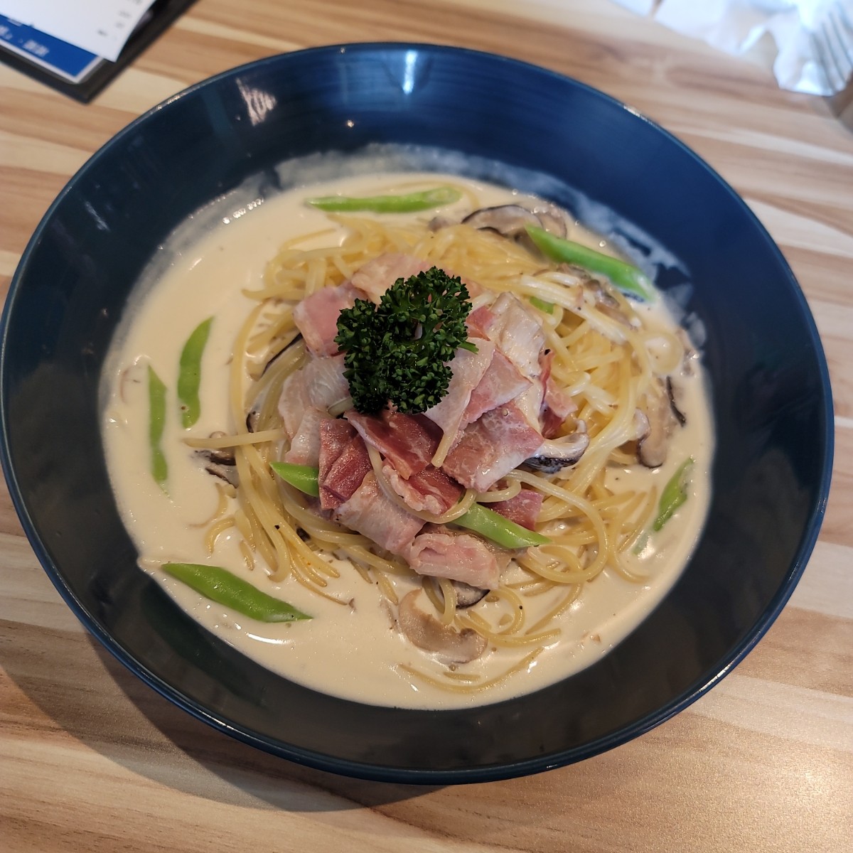 Meal image of 亞丁尼義式麵屋—永春店: $170 奶油培根義大利麵 shot by 我愛說實話