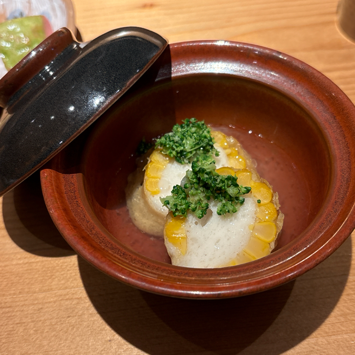 Meal image of 一冠割烹: 煮物：魚漿、玉米、花椰菜沫 shot by 阿官