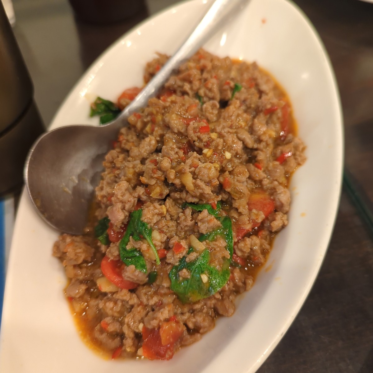 泰源中泰料理 のレストランの写真：🥩辣炒牛肉 小 $169
不知道這道跟打拋牛有甚麼樣子的差異，但跟香辣茄子一樣的問題，都是最後才送 by美食玩很大 