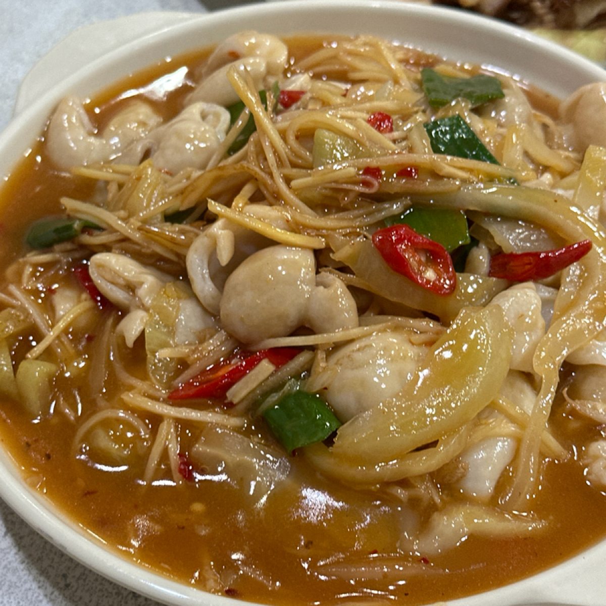 Meal image of 光之味客家風味創意料理: 薑絲大腸很客家的味道，不會只有酸的感覺超讚 推推！！ shot by Luna一枚小吃貨