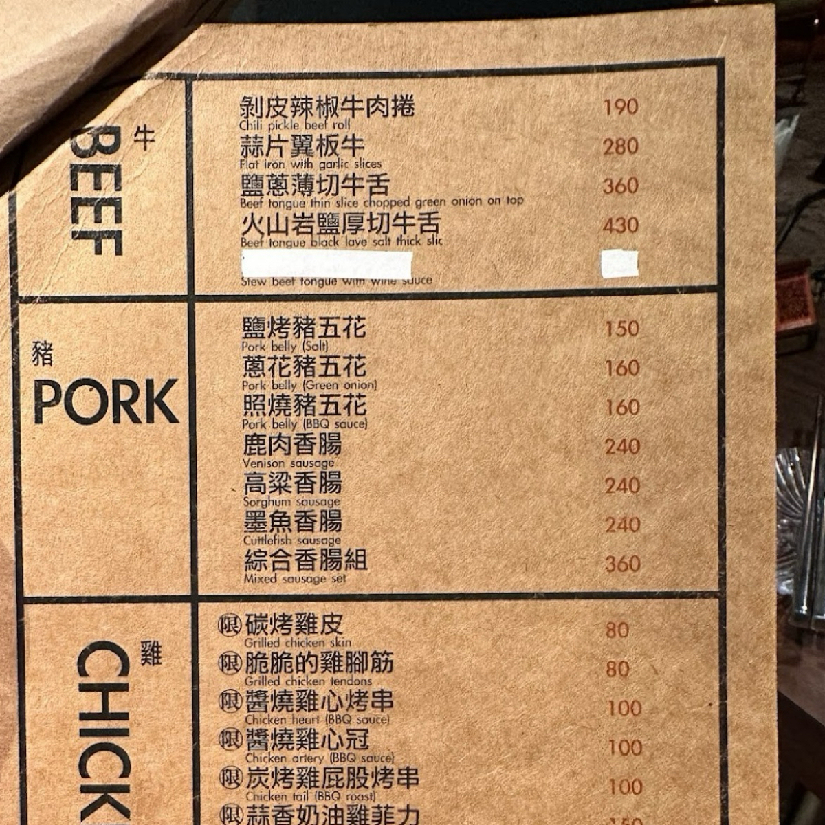 Menu image of 技固帕串燒酒家 CHIKUPA Izakaya:  shot by Dixon