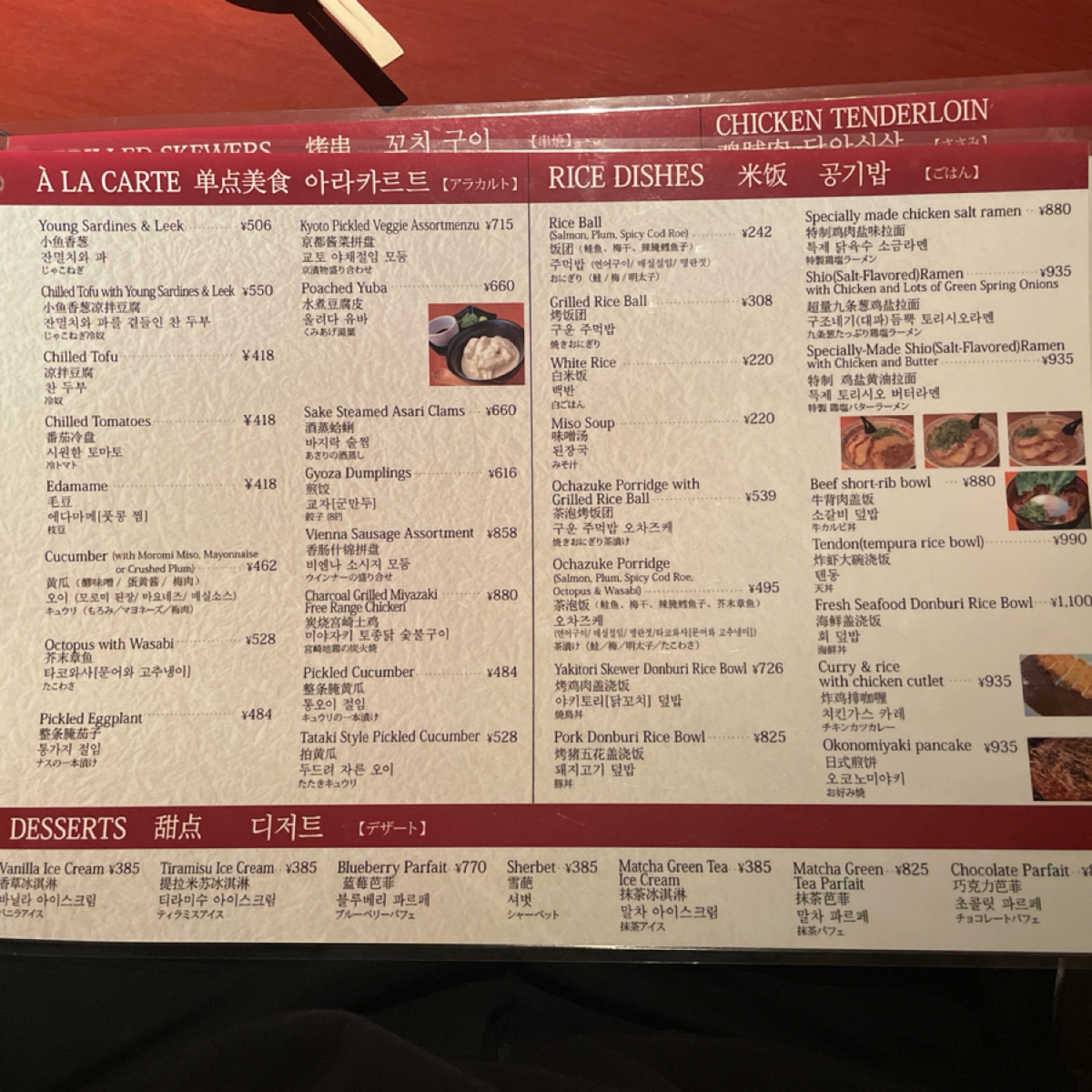 Menu image of Kyo Akari 京 あかり:  shot by Nizone