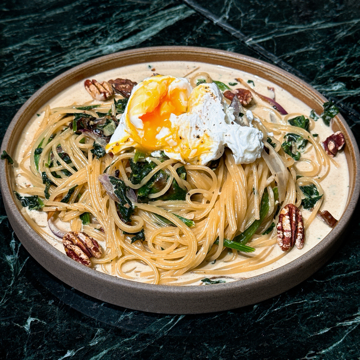 Meal image of Miacucina 南西店: 藍奶酪水波蛋培根麵 shot by 小青蛙🐸