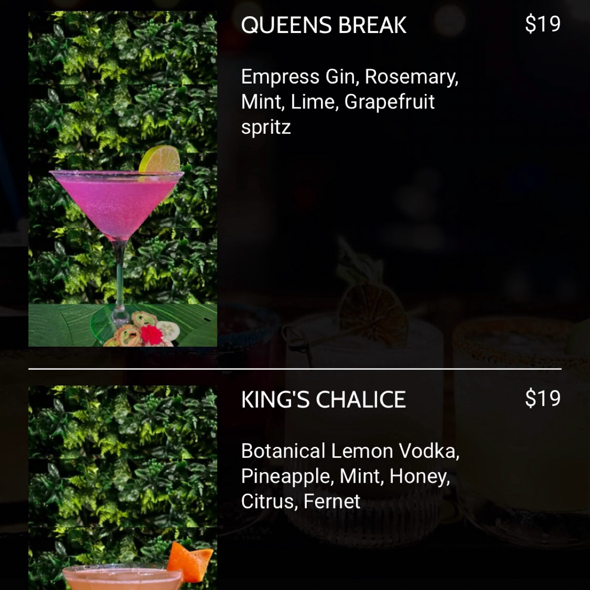 Menu image of Surf Bar Waikiki:  shot by Yo