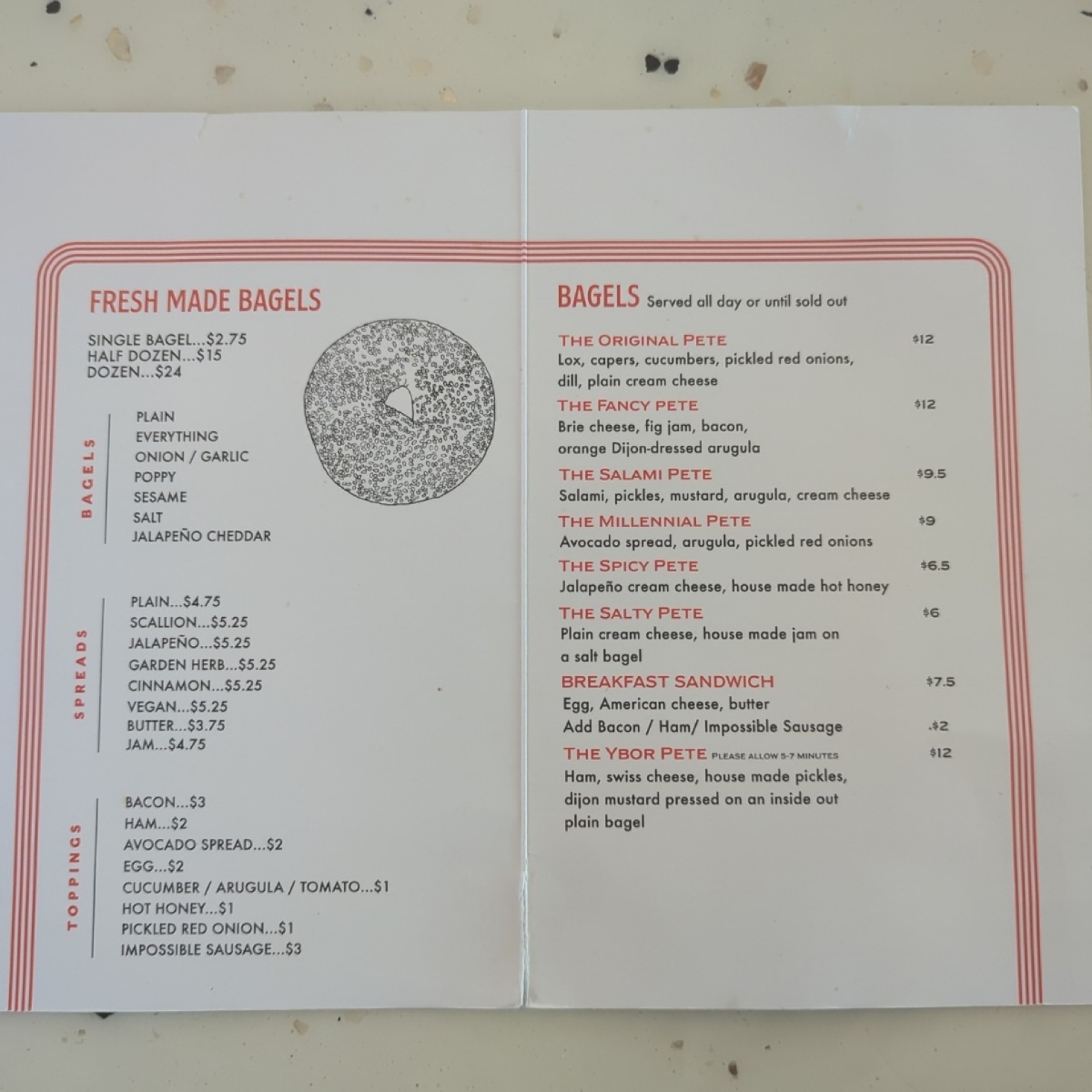 Pete&#39;s Bagels のメニューの写真： by09tj09 