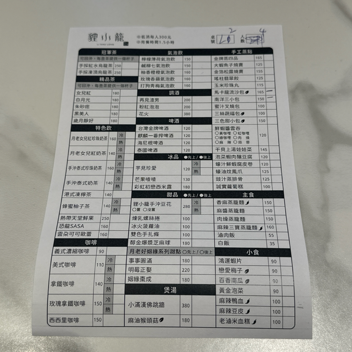 Menu image of 貍小籠點心 專門店: 菜單 shot by 草莓肉鬆蛋吐司