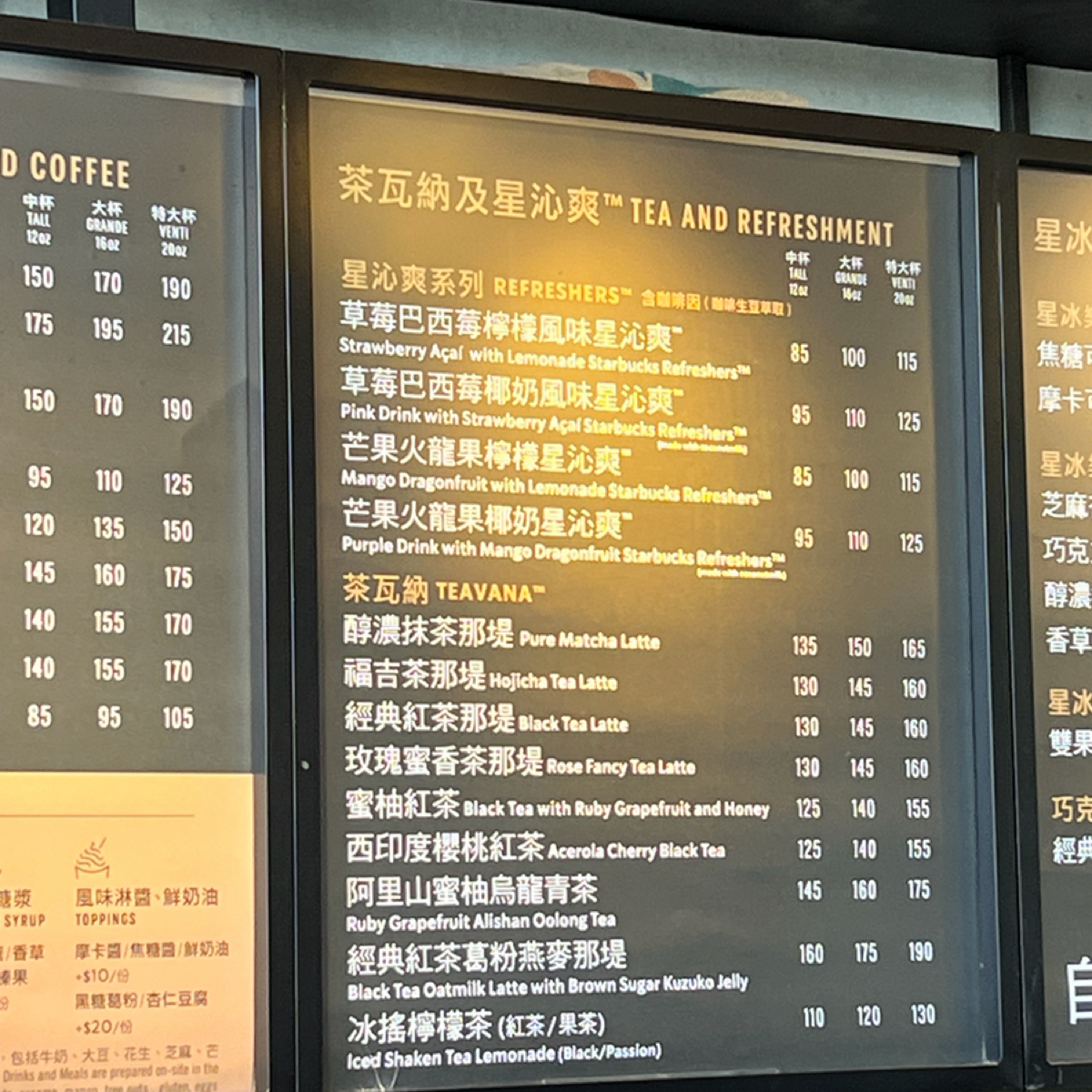 Menu image of STARBUCKS 星巴克 (彰化曉陽門市):  shot by Kevin