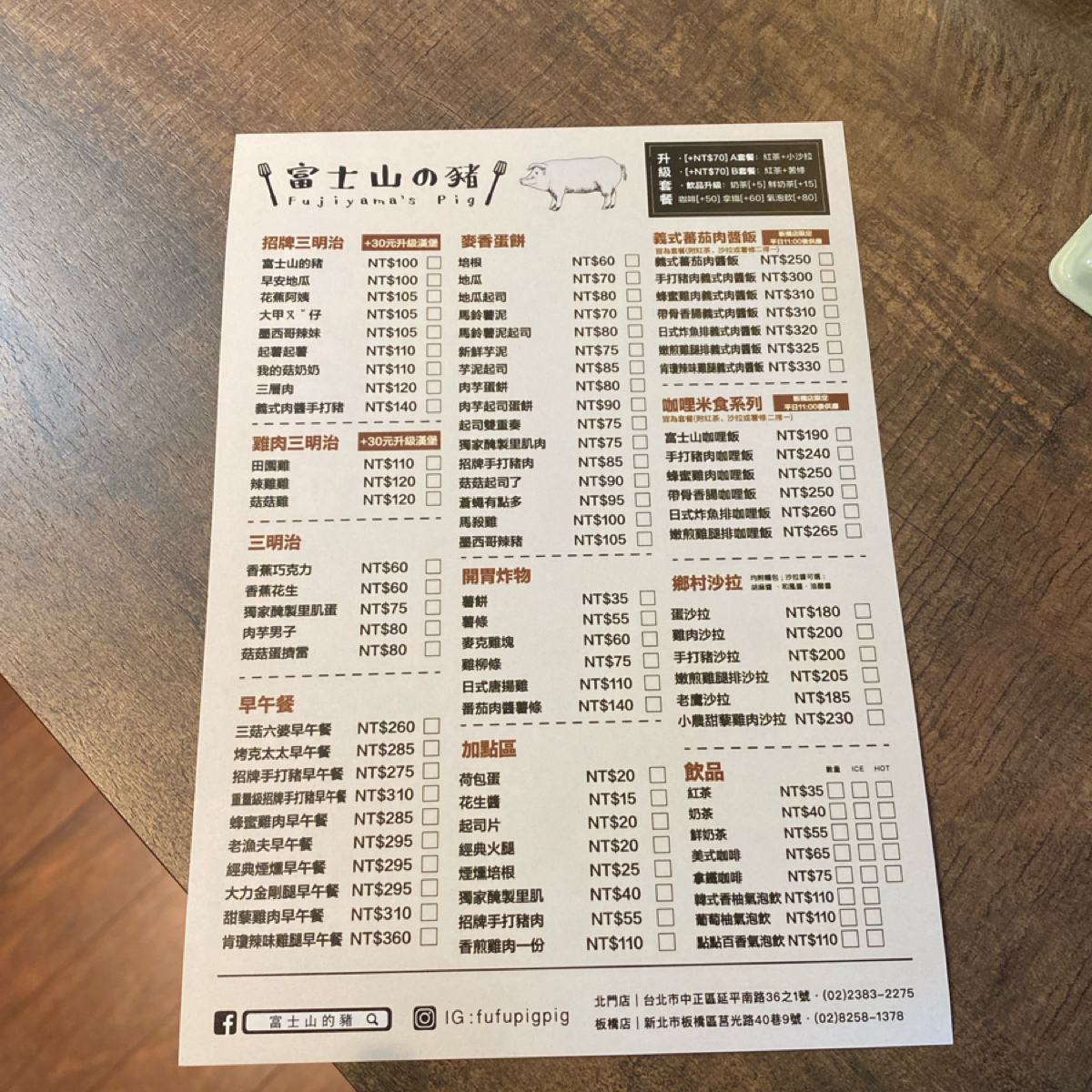 富士山の豬 板橋店 的菜單圖片： 由阿鈴s食 拍攝