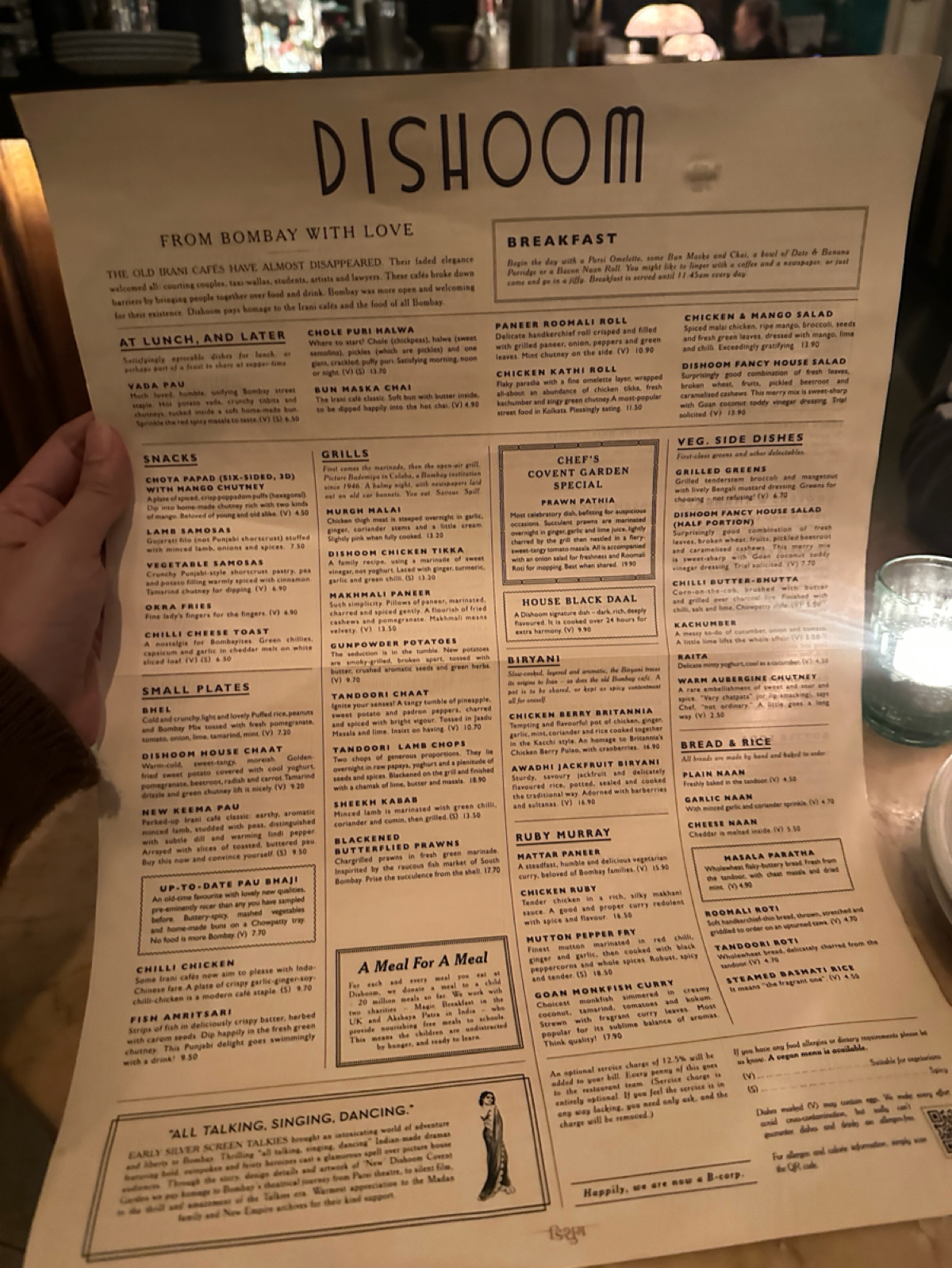Menu image of Dishoom Covent Garden:  shot by DeniseWang