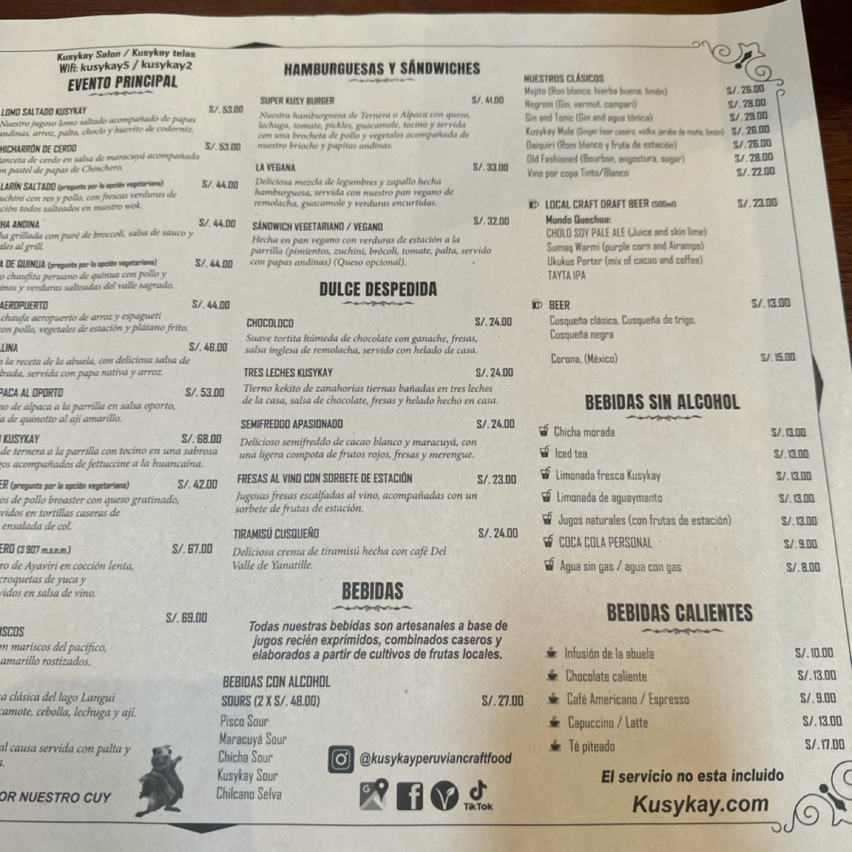 Menu image of Kukykay peruvian craft food :  shot by DeniseWang