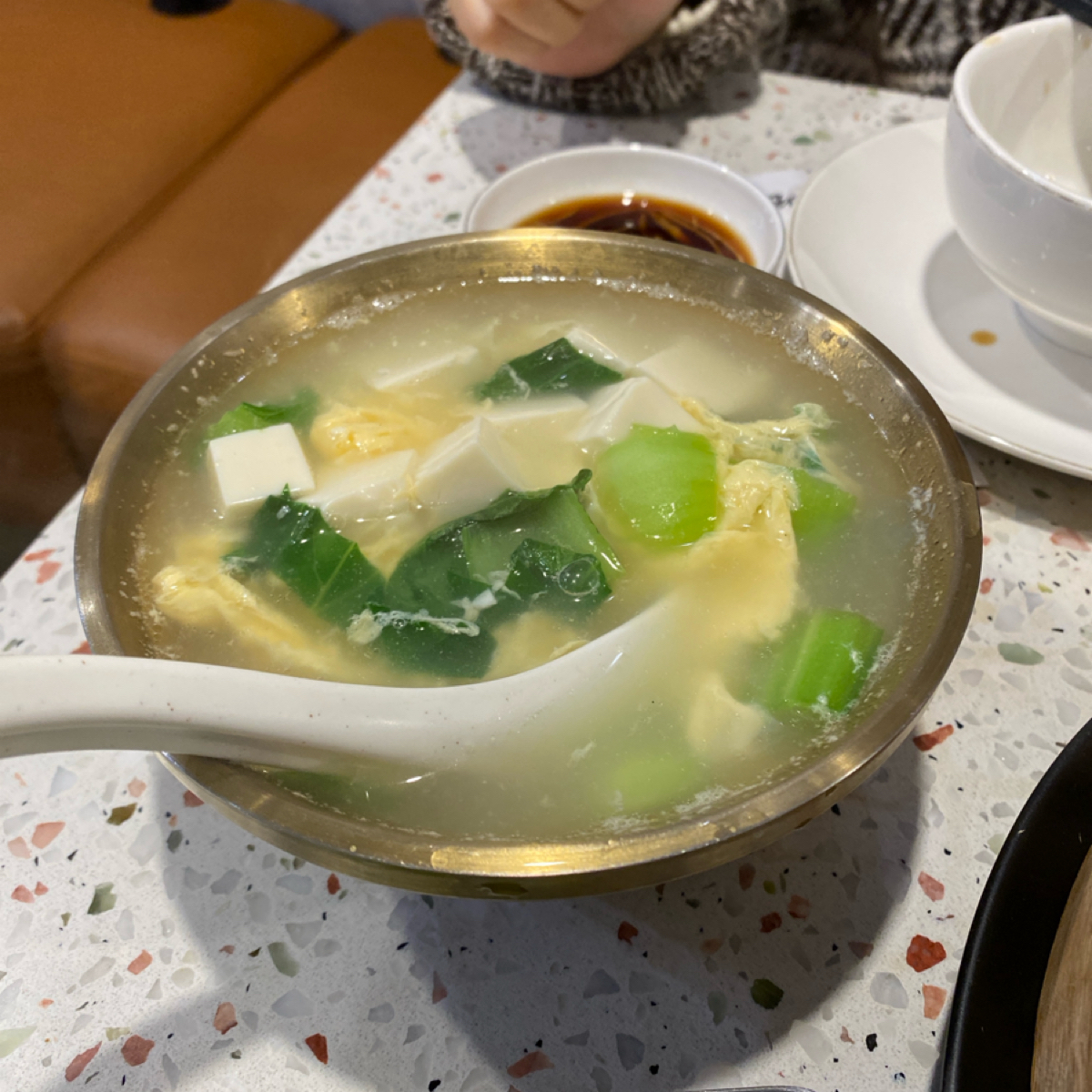Meal image of 濟南鮮湯包 總店: 青菜豆腐蛋花湯 shot by wei