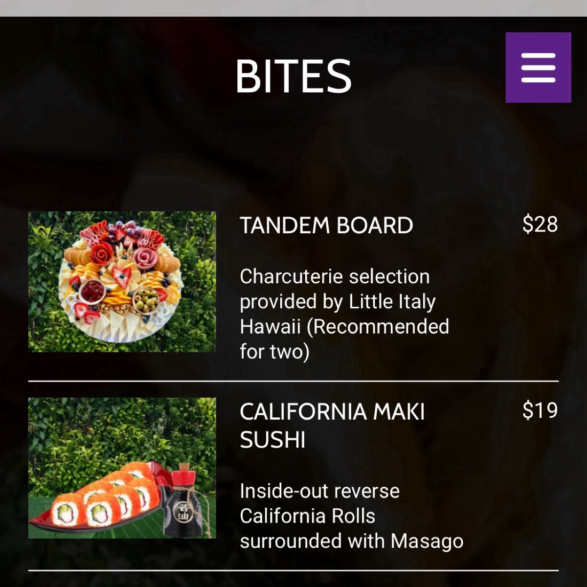Menu image of Surf Bar Waikiki:  shot by Yo