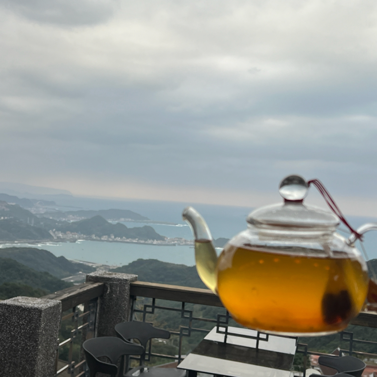 九戶茶語 的外觀氛圍圖片：喝茶看景 由動吃動吃動吃 拍攝