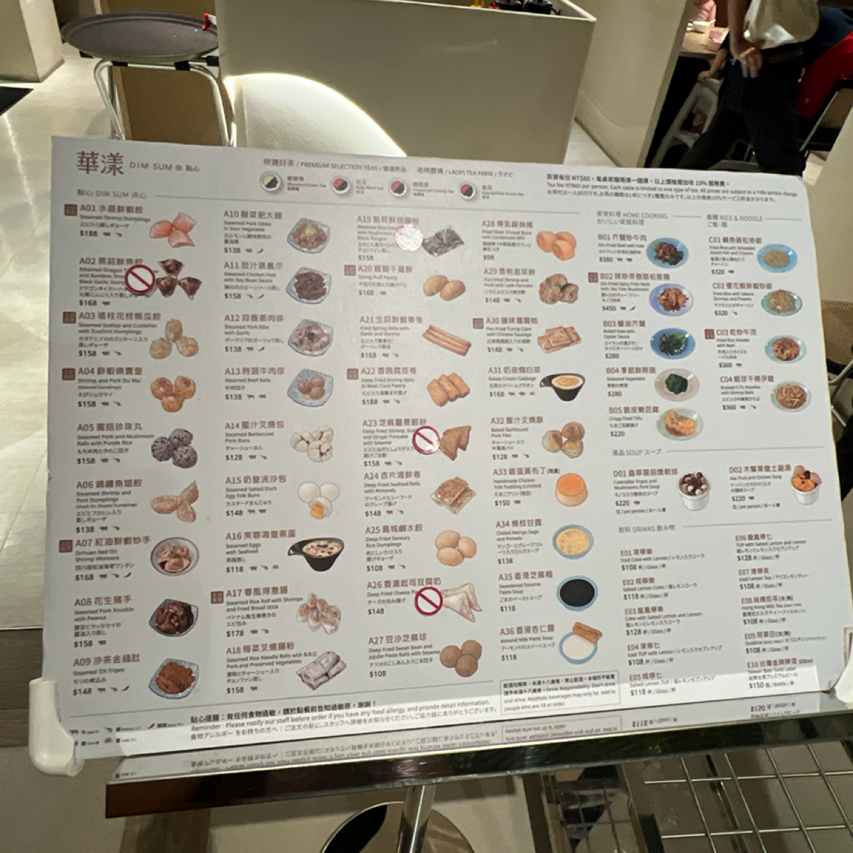 Menu image of 華漾 Dim Sum 忠泰店: 菜單 shot by 動吃動吃動吃