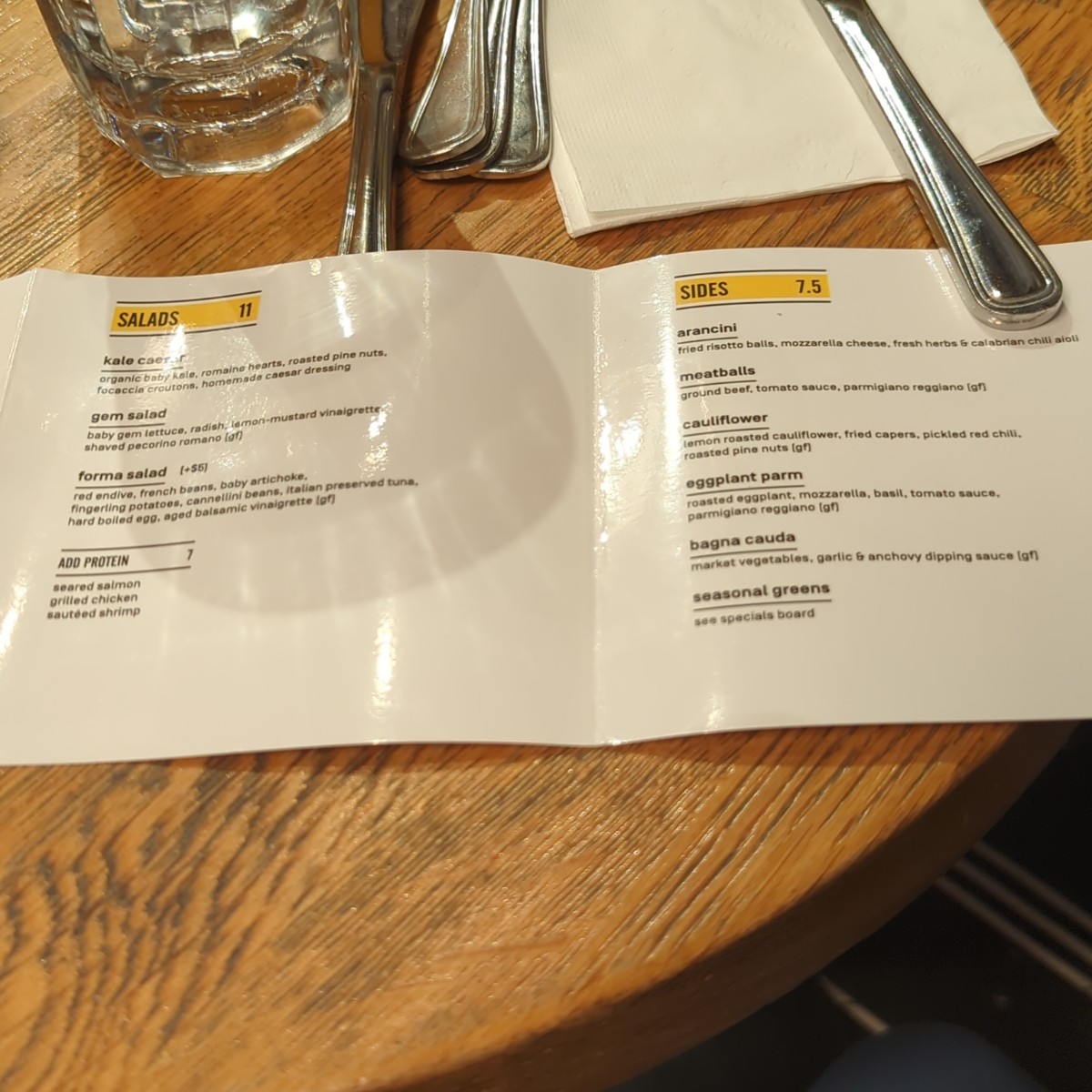 Forma Pasta Factory Fort Greene 的菜單照片在 Fooday 美食社群 | 找餐廳不踩雷，最真實的美食 App