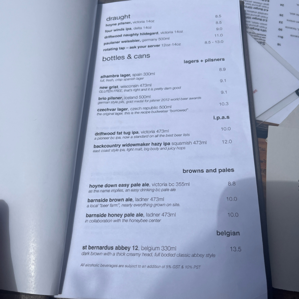 Menu image of Uli&#39;s Restaurant:  shot by Dean
