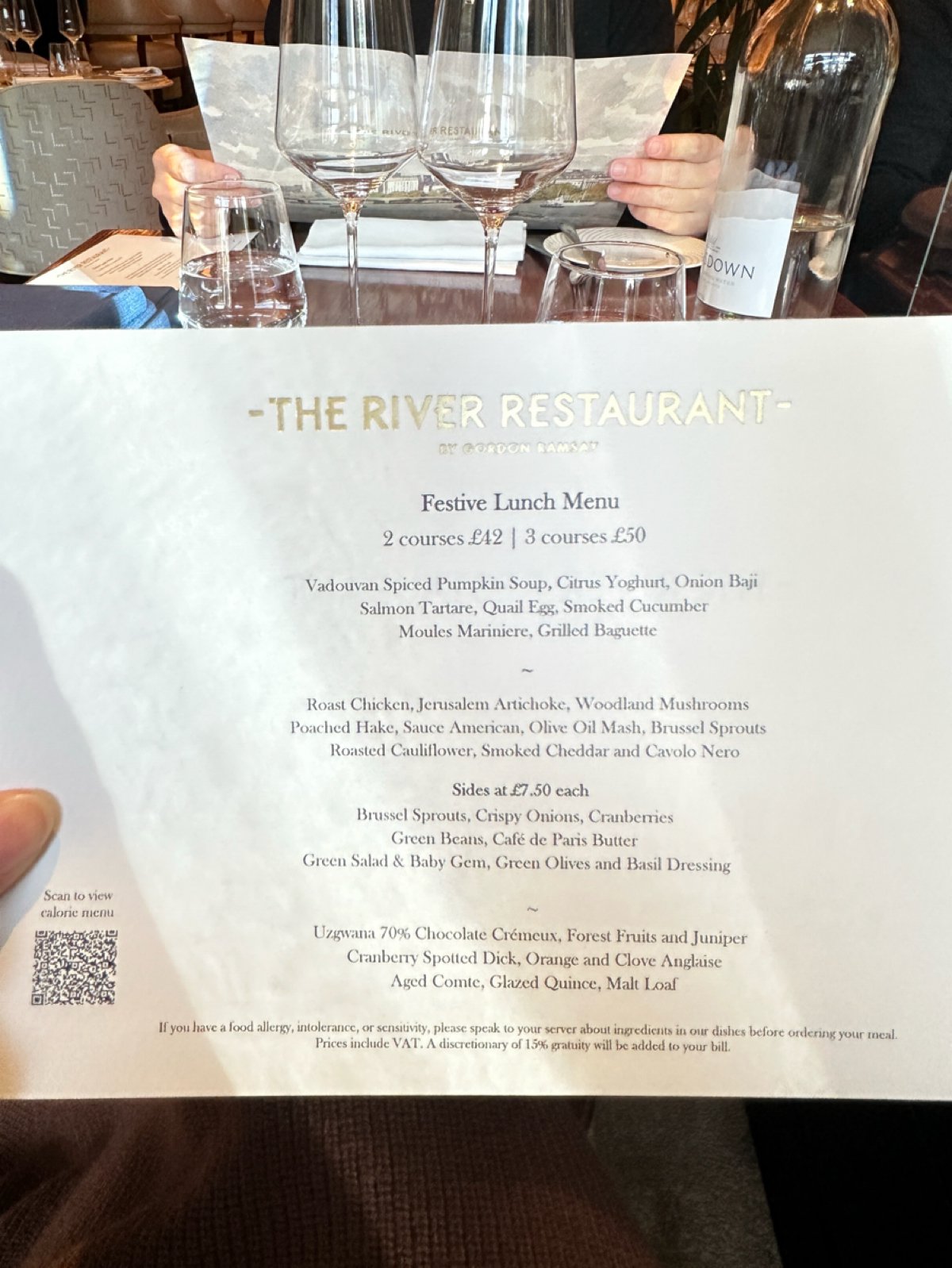 The River Restaurant by Gordon Ramsay 的菜單圖片： 由DeniseWang 拍攝