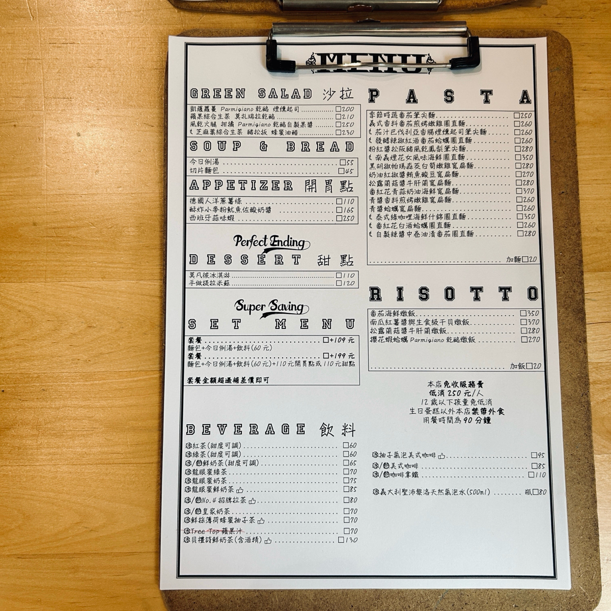 Menu image of No.4 Pasta 義大利麵肆號商行: 附上菜單讓大家參考囉 shot by Shiny
