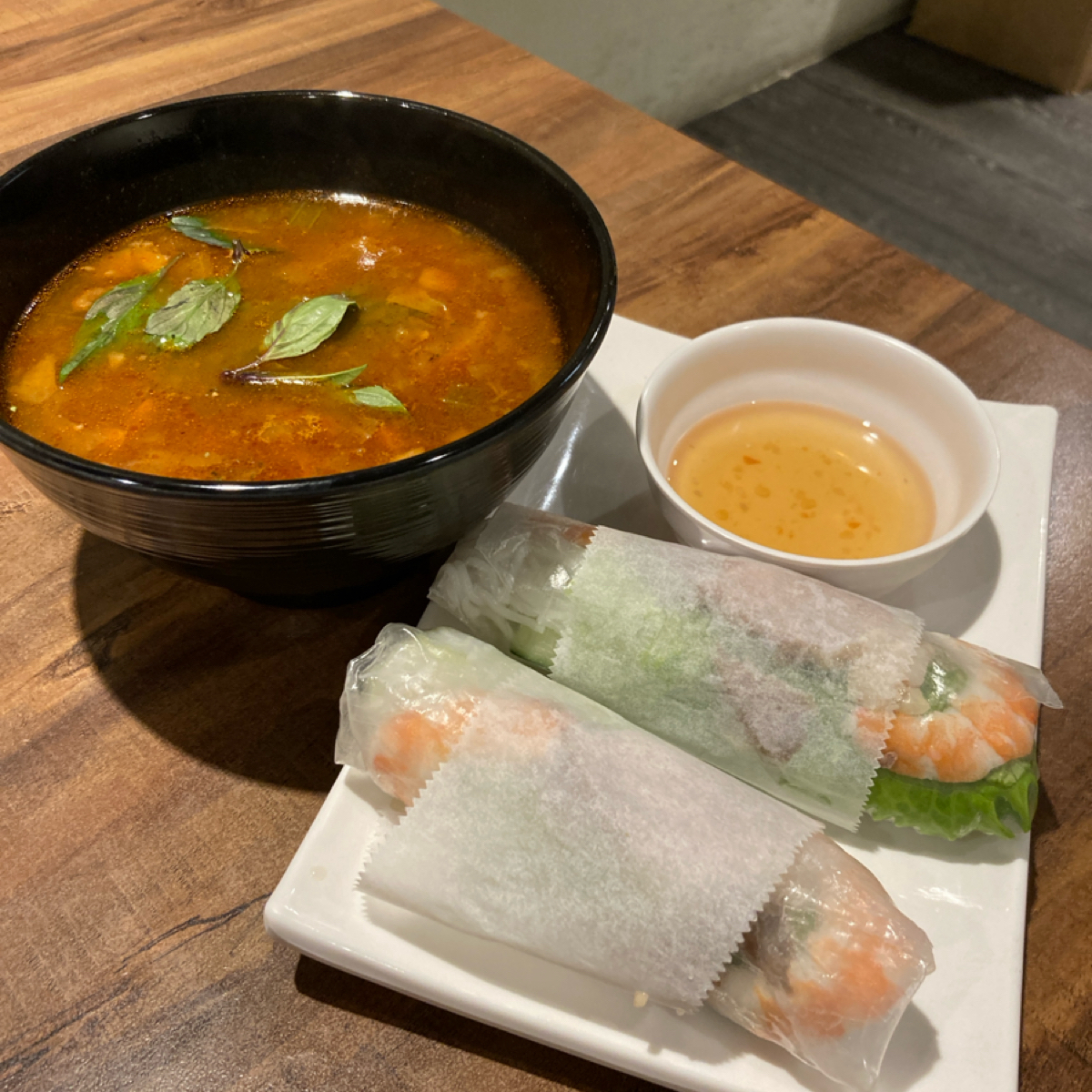 Meal image of 澄越越南河粉: 生春捲$80、羅宋湯$70 shot by 小蛙