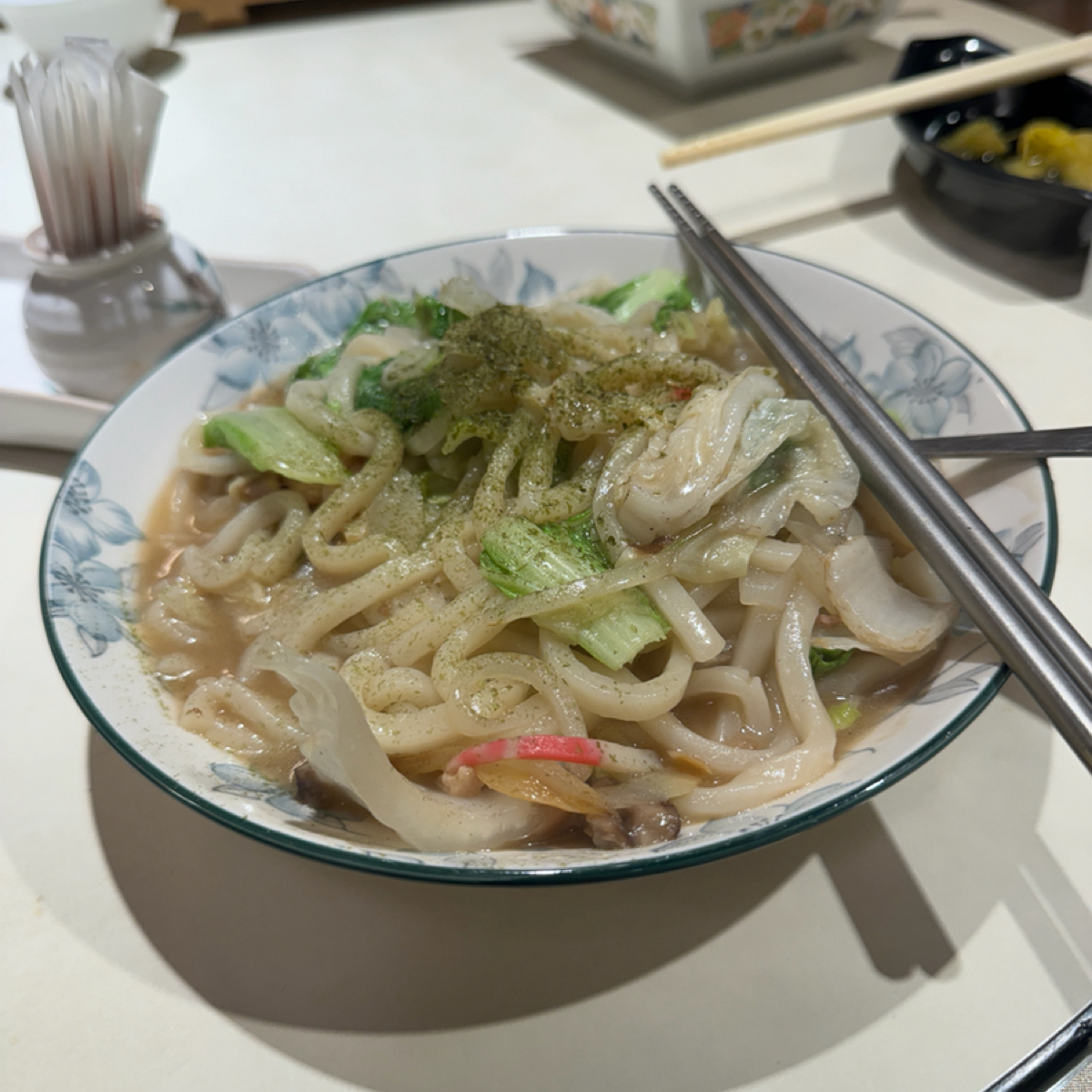 椿山日本料理 的餐點圖片：炒烏龍 由食、動、健康 拍攝