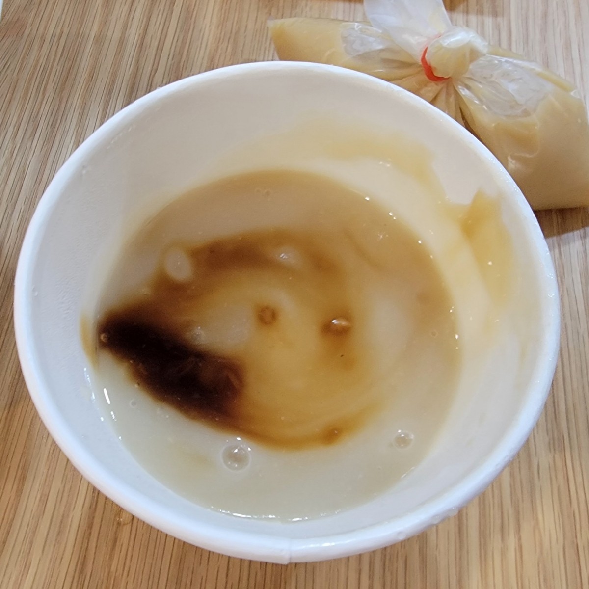 Meal image of 台中肉員: 外帶肉圓打開樣貌 shot by Leo