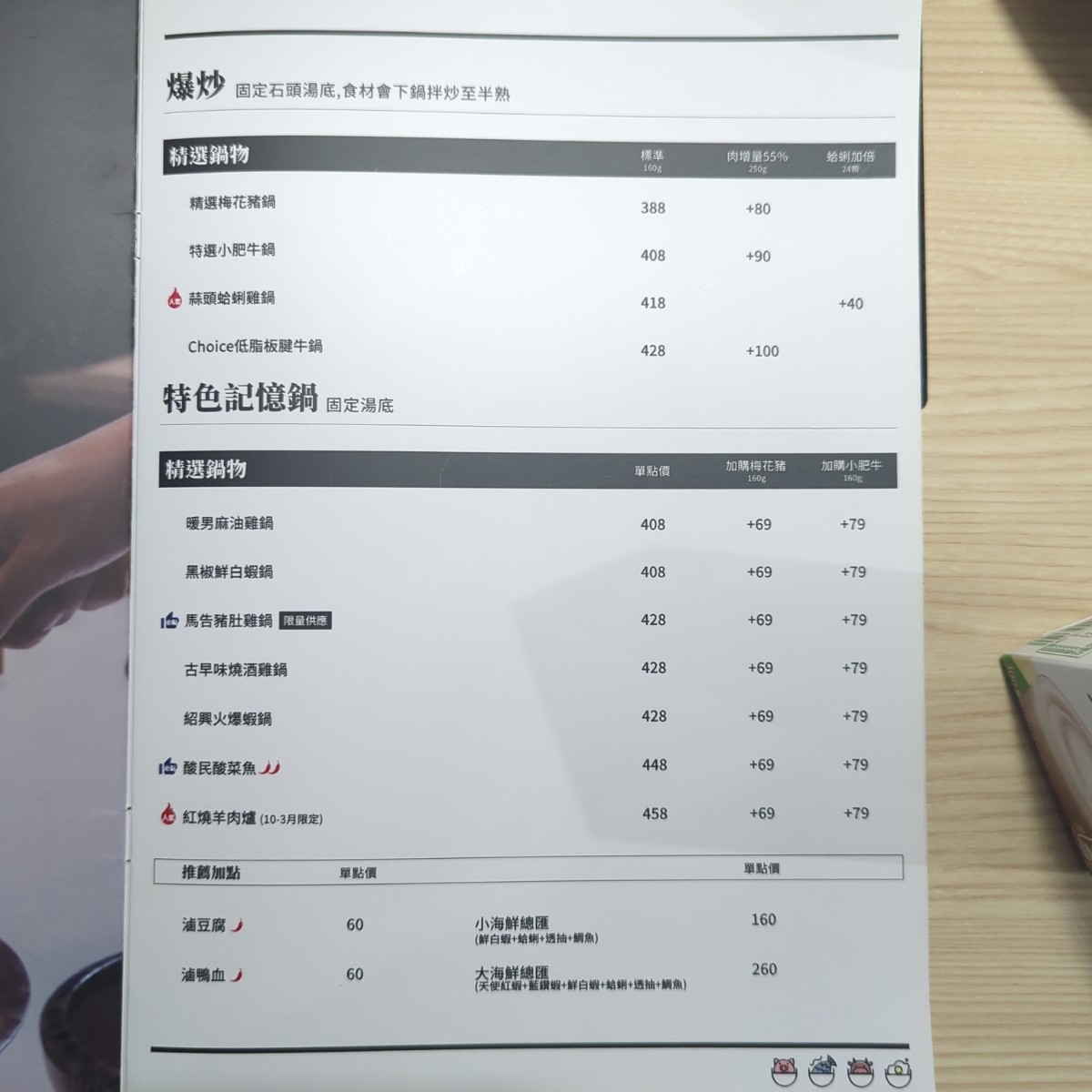 Menu image of 同樂食鍋 新竹巨城三民店: 菜單 shot by KerKer