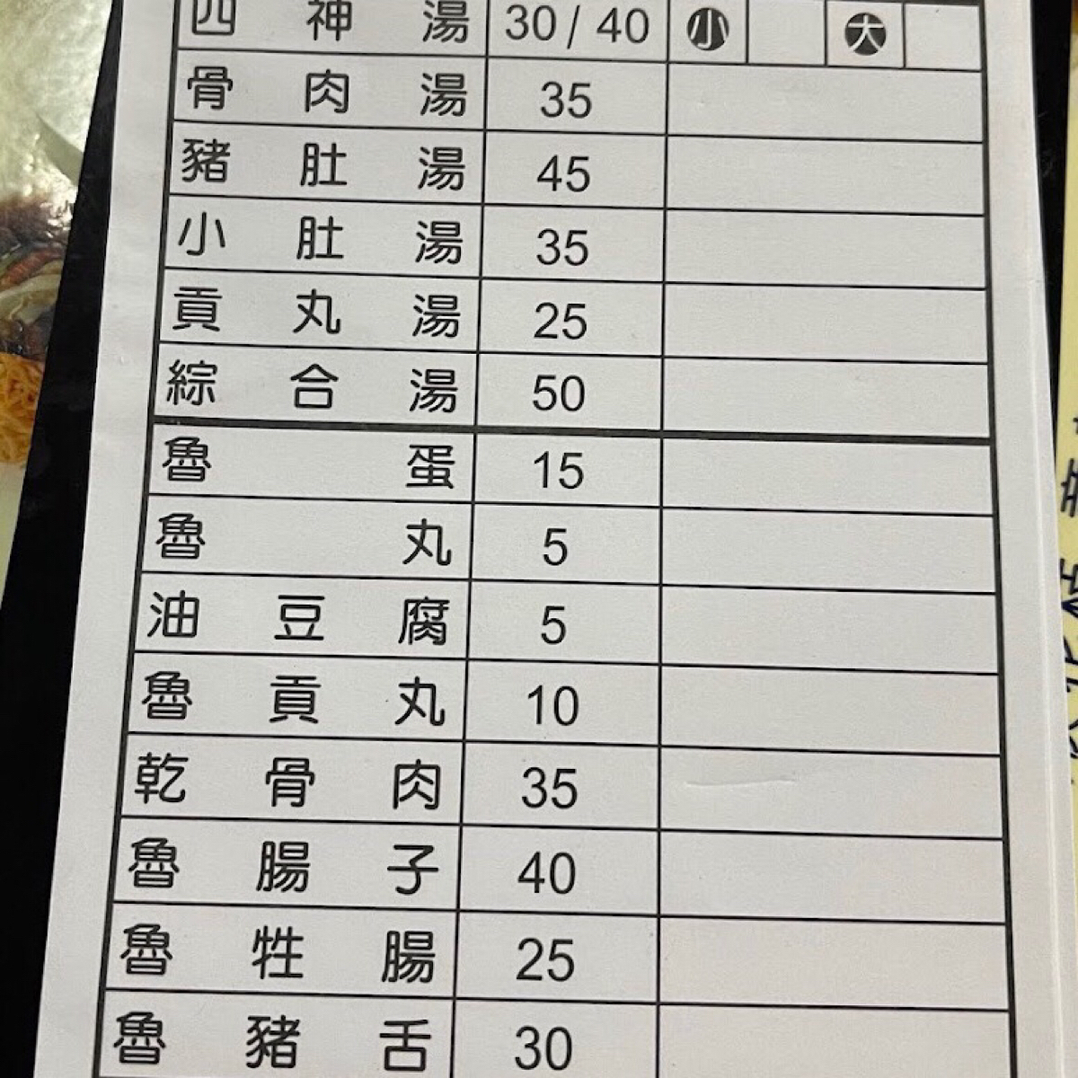 Menu image of 水仙宮粽葉米糕: 菜單 shot by Claudy
