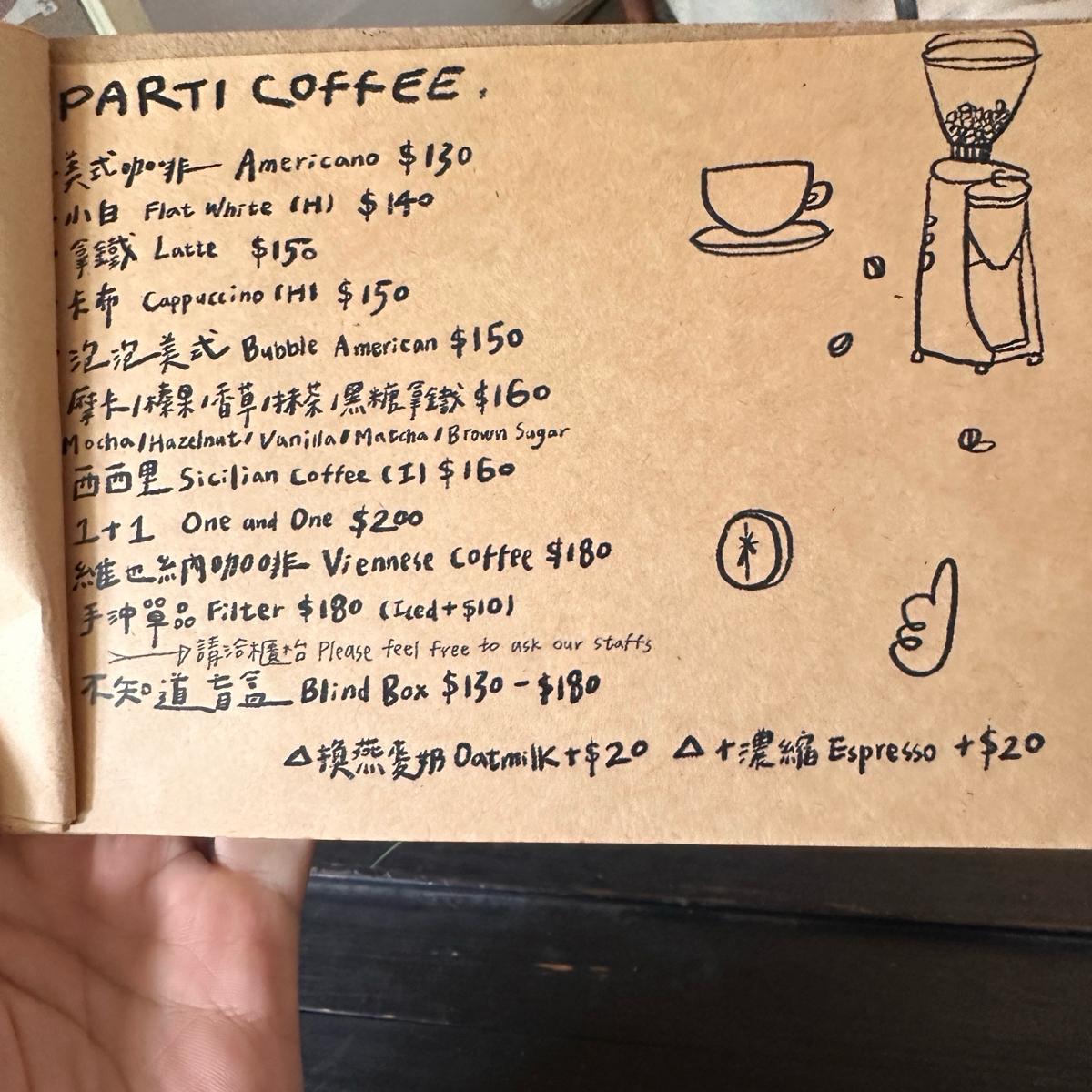 Menu image of 爬梯咖啡 Parti Cafe &amp; etc.:  shot by 阿波卡