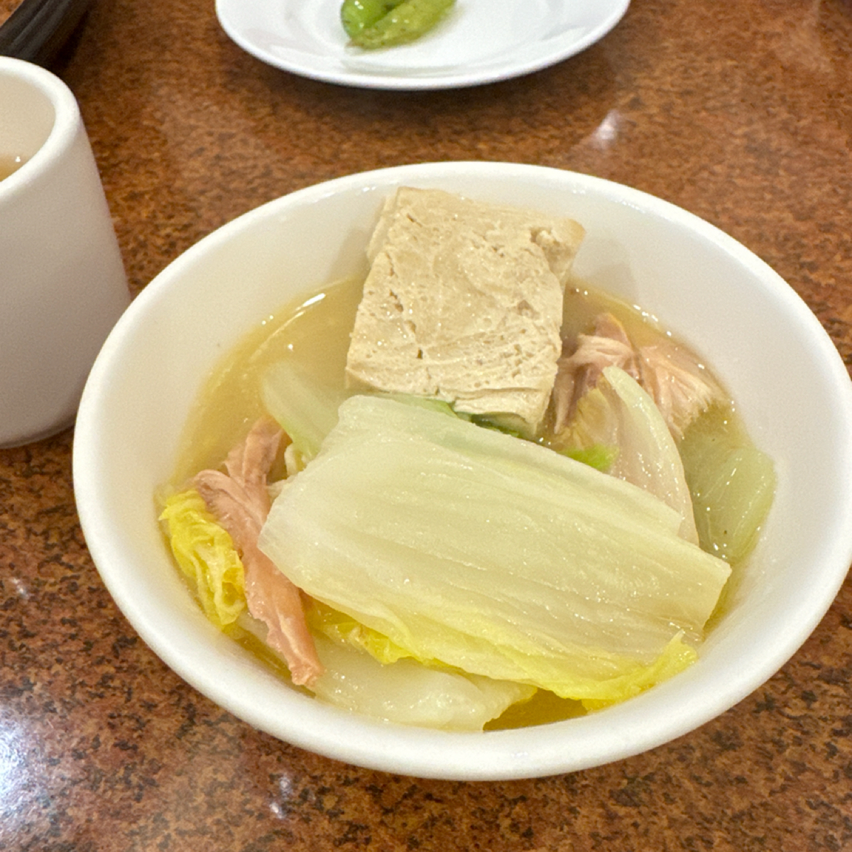 陶金砂鍋雞湯 のレストランの写真：雞湯加凍豆腐 by食、動、健康 